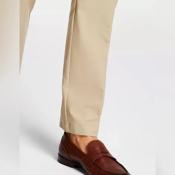 Michael Kors Men's Solid Classic Fit Beige Stretch Dress Pants 34/32 Brand New - Picture 5 of 8